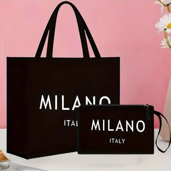 FASHION Italy Tote w/Matching Makeup Bag, NIP - Picture 5 of 13